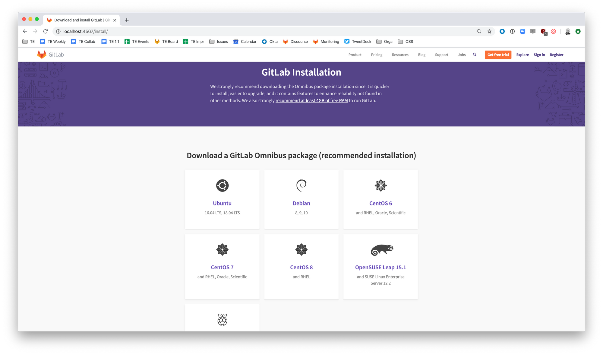 how to install gitlab