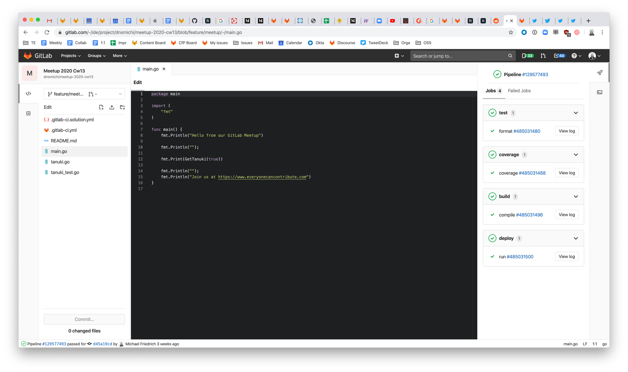 Dark mode for the Web IDE in GitLab