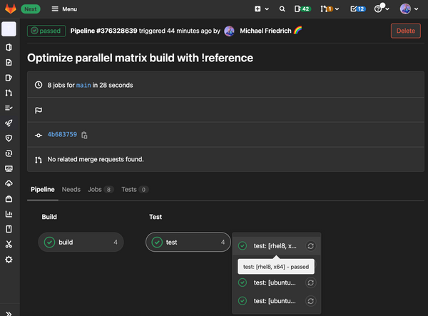 Efficient pipelines in GitLab CI/CD: Parallel Matrix Builds + !reference