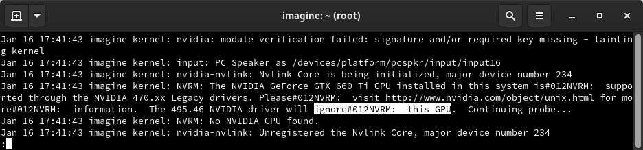 Fedora 34: NVIDIA kernel module missing falling back to nouveau - GPU ignored